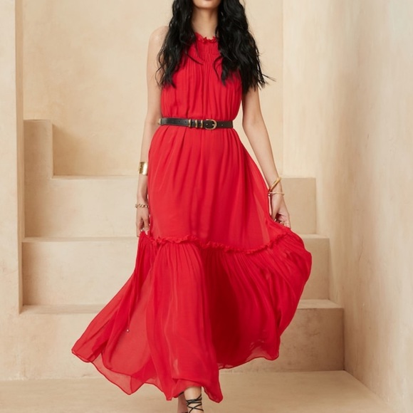 Banana Republic Crinkle Maxi Dress with Silk - Picture 3 of 10